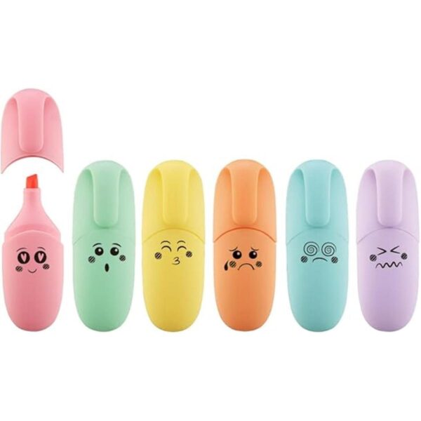 6 piezas de mini rotulador Kawaii Stuff Color Pastel Punta_1