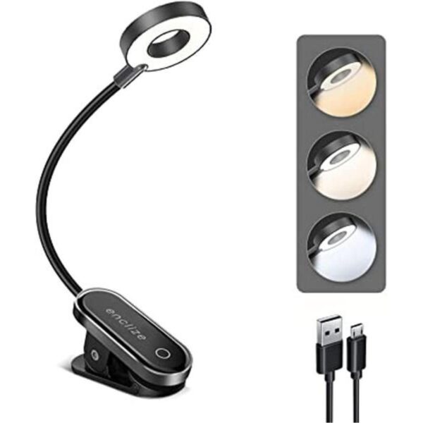Luz de libro para leer en la cama luz de lectura LED_1