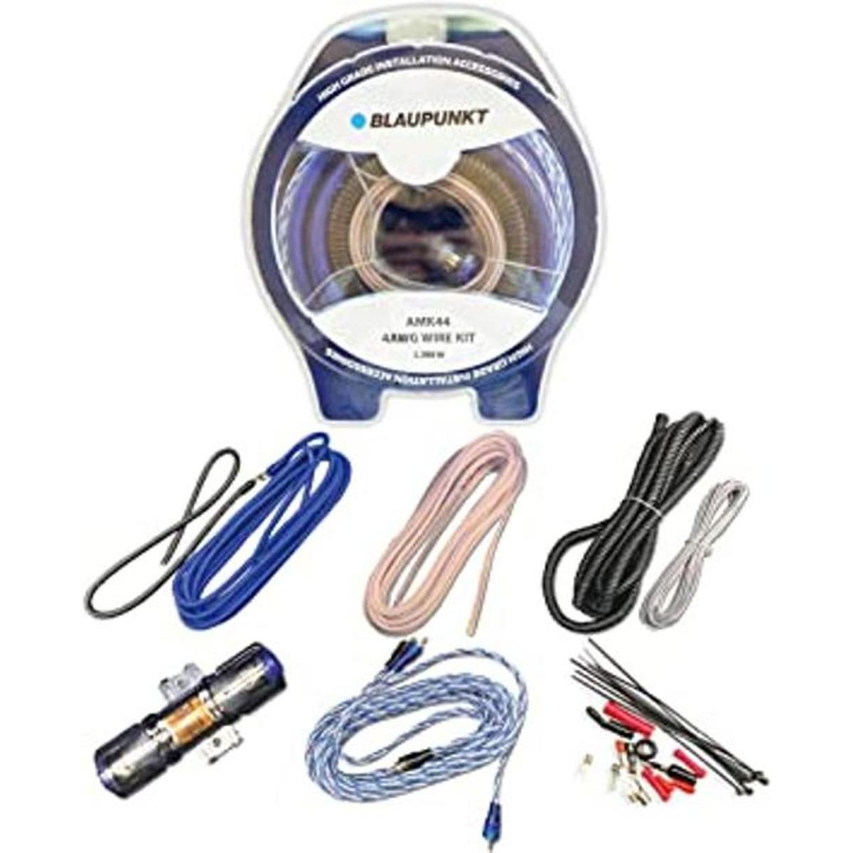 Blaupunkt AMK44 Kit de cableado de calibre 4 color azul