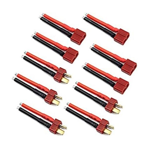5 pares T Plug Conector hembra y macho Deans con cable de_1