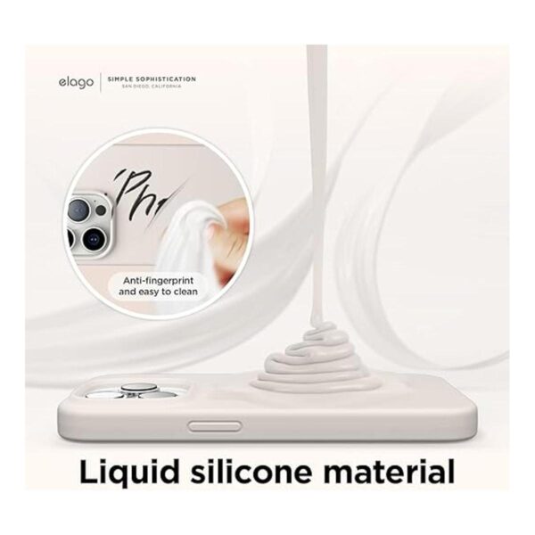 elago Compatible con iPhone 14 funda de silicona líquida_4
