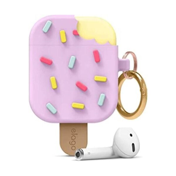 Elago Funda con llavero para audífonos AirPods 1 y 2 de