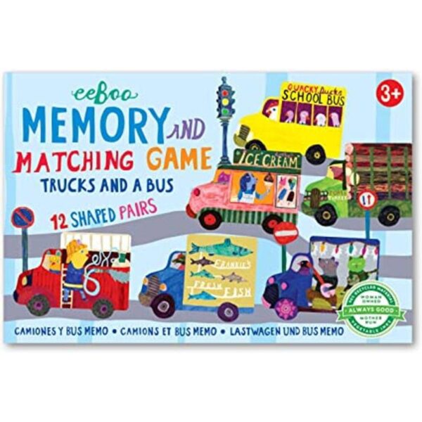 eeBoo Trucks and a Bus Juego de memoria para niños_1