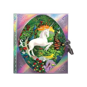 eeBoo Diario de tapa dura de unicornio con cerradura y llave_1