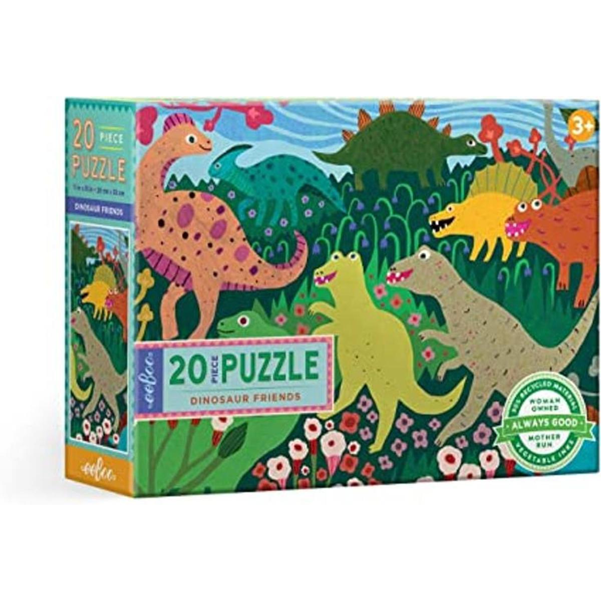 eeBoo Dinosaur Friends Rompecabezas de 20 piezas 1EA