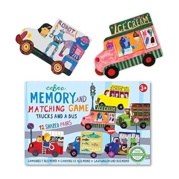 eeBoo Trucks and a Bus Juego de memoria para niños_2