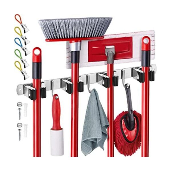 Effektivtools Soporte de pared para trapeador y escoba_1