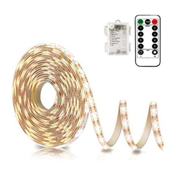 Tira de luces led con pilas con mando a distancia 8 modos