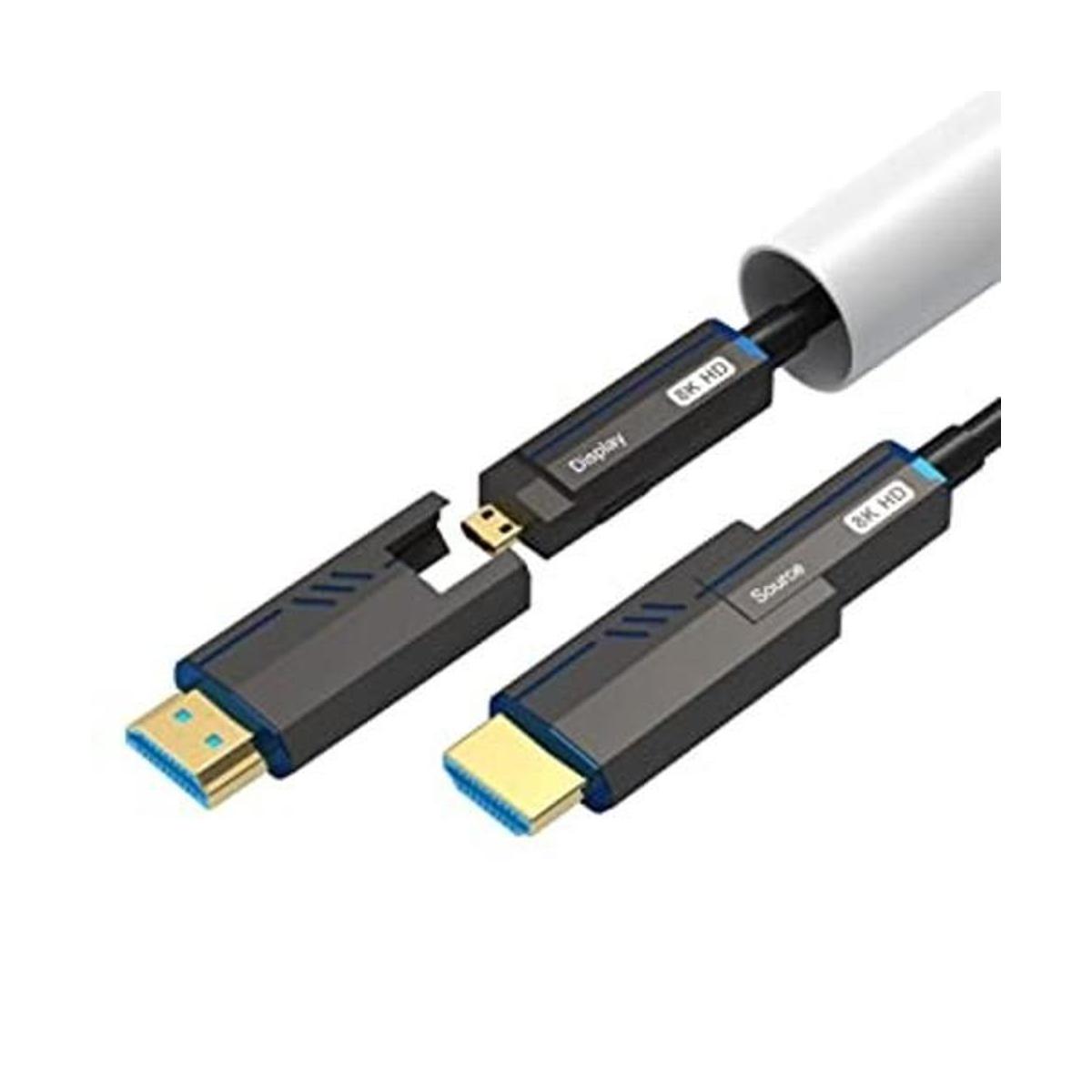 Cable de fibra óptica HDMI largo de 8 K de 130 pies131.2