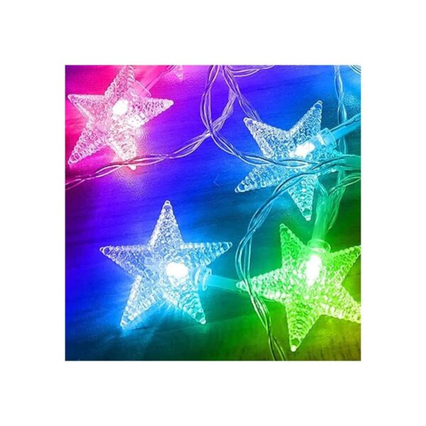Cuerda de luces LED con forma de estrellas de 5 puntas_6