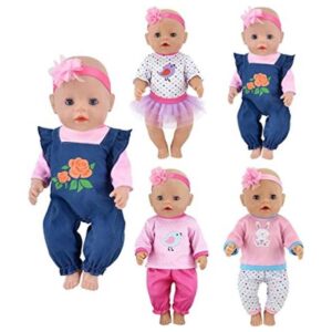 ebuddy 4 juegos de ropa de muñeca incluyen falda superior_1