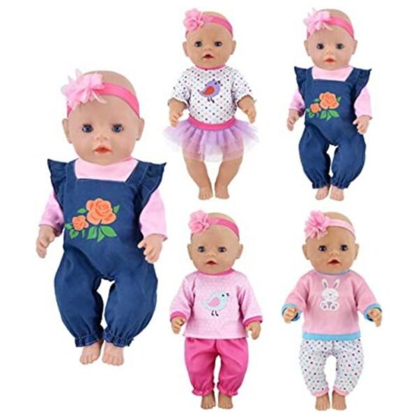 ebuddy 4 juegos de ropa de muñeca incluyen falda superior_1