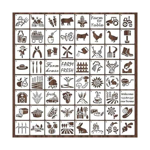 64 plantillas para pintura pequeña plantilla reutilizable
