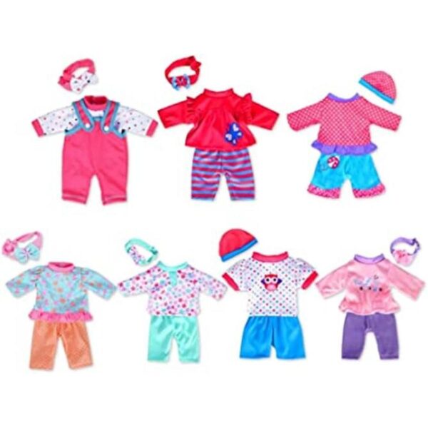 ebuddy 7sets muñeca Playtime trajes ropa sombrero diadema_1