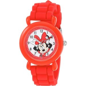 s Minnie Mouse plástico y silicona de cuarzo reloj_1