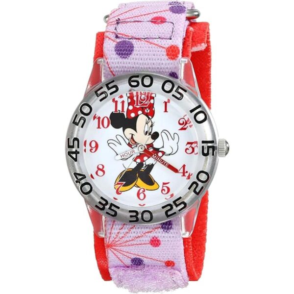 Disney Minnie Mouse Reloj analógico de cuarzo y nailon_1