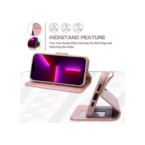 Arae Funda compatible con iPhone 13 Pro Funda tipo cartera_5