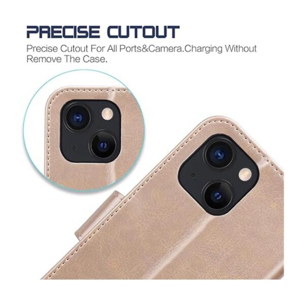 Arae Funda compatible con iPhone 13 con tarjetero y correa_5
