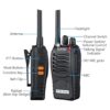eSynic Walkie Talkies recargables con auriculares 2_3