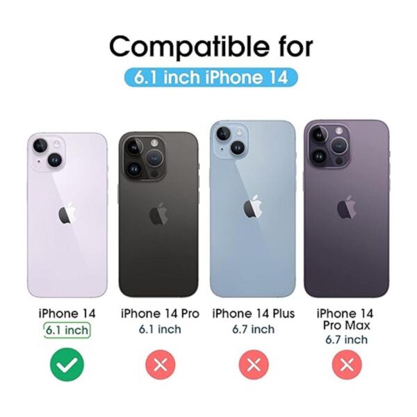 Arae Funda para iPhone 14 Funda tipo cartera con_2