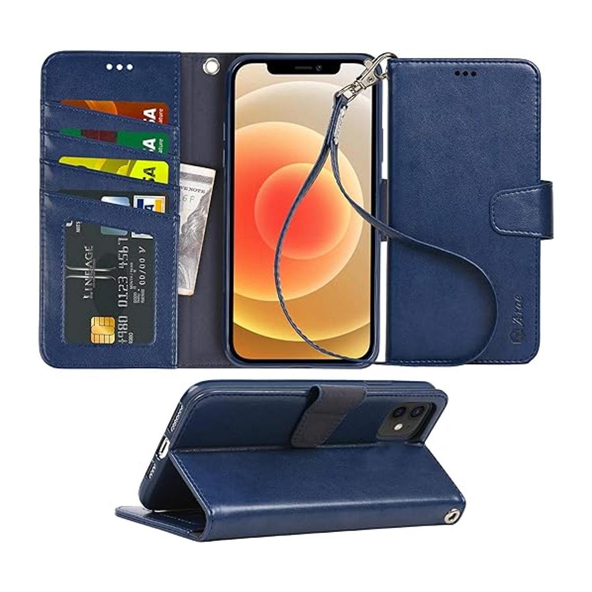 Arae Funda con tapa compatible con iPhone 12 y iPhone 12