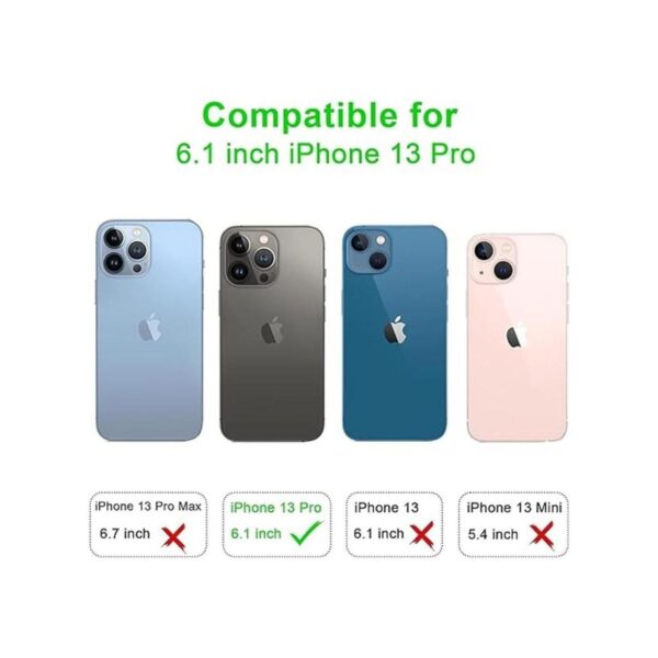 Arae Funda compatible con iPhone 13 Pro Funda tipo cartera_2