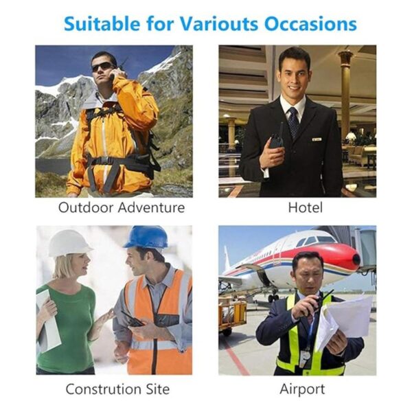 eSynic Walkie Talkies recargables con auriculares 2_2