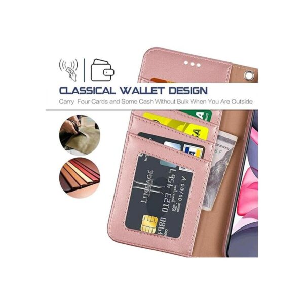 Arae Funda para iPhone 11 de piel sintética con correa de_3