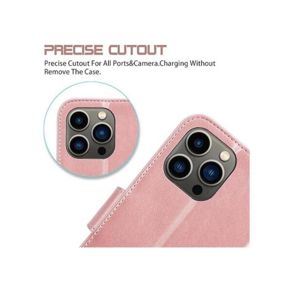Arae Funda compatible con iPhone 13 Pro Funda tipo cartera_3