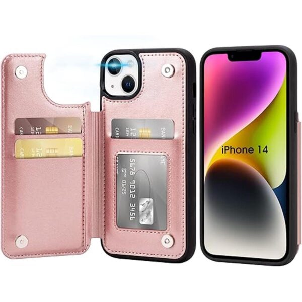 Arae Funda para iPhone 14 Funda tipo cartera con_1