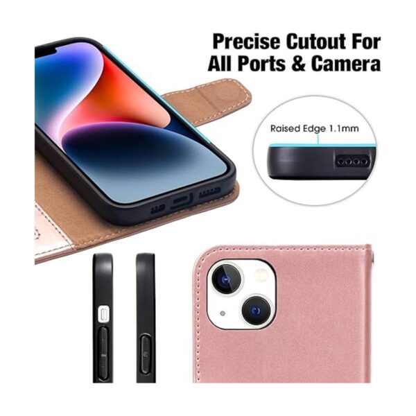Arae Funda compatible con iPhone 14 Plus con tarjetero y_5