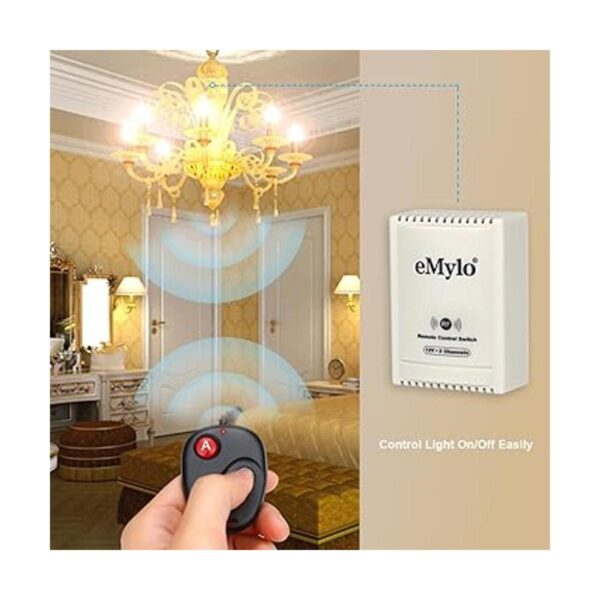 eMylo DC 12 V 2 canales 433 Mhz RF inalámbrico Control