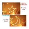 Ramadan 138 LED cortina decoración centellear estrella_2