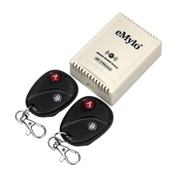 eMylo DC 12 V 2 canales 433 Mhz RF inalámbrico Control