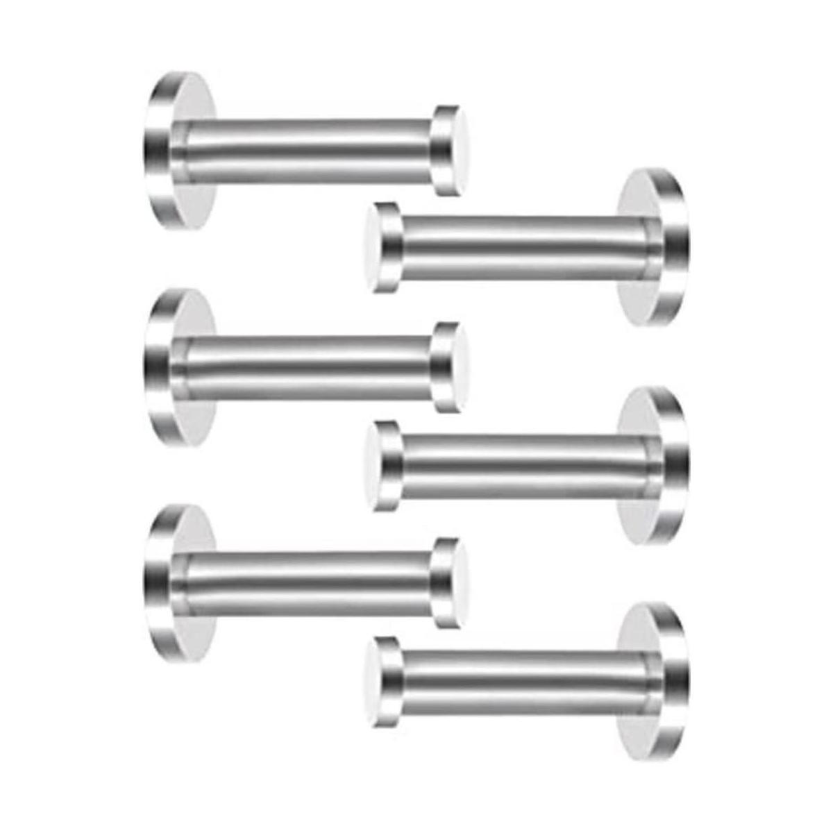 eBoot 6 ganchos de toalla de acero inoxidable para pared