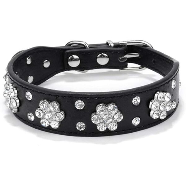 Lindo collar de perro con diamantes de imitación_1