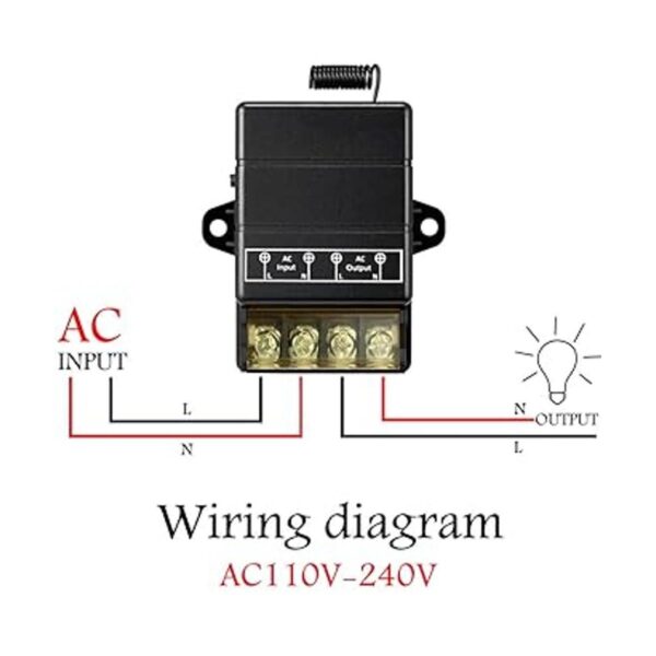 dstfuy Interruptor remoto inalámbrico relé de CA de 110_2