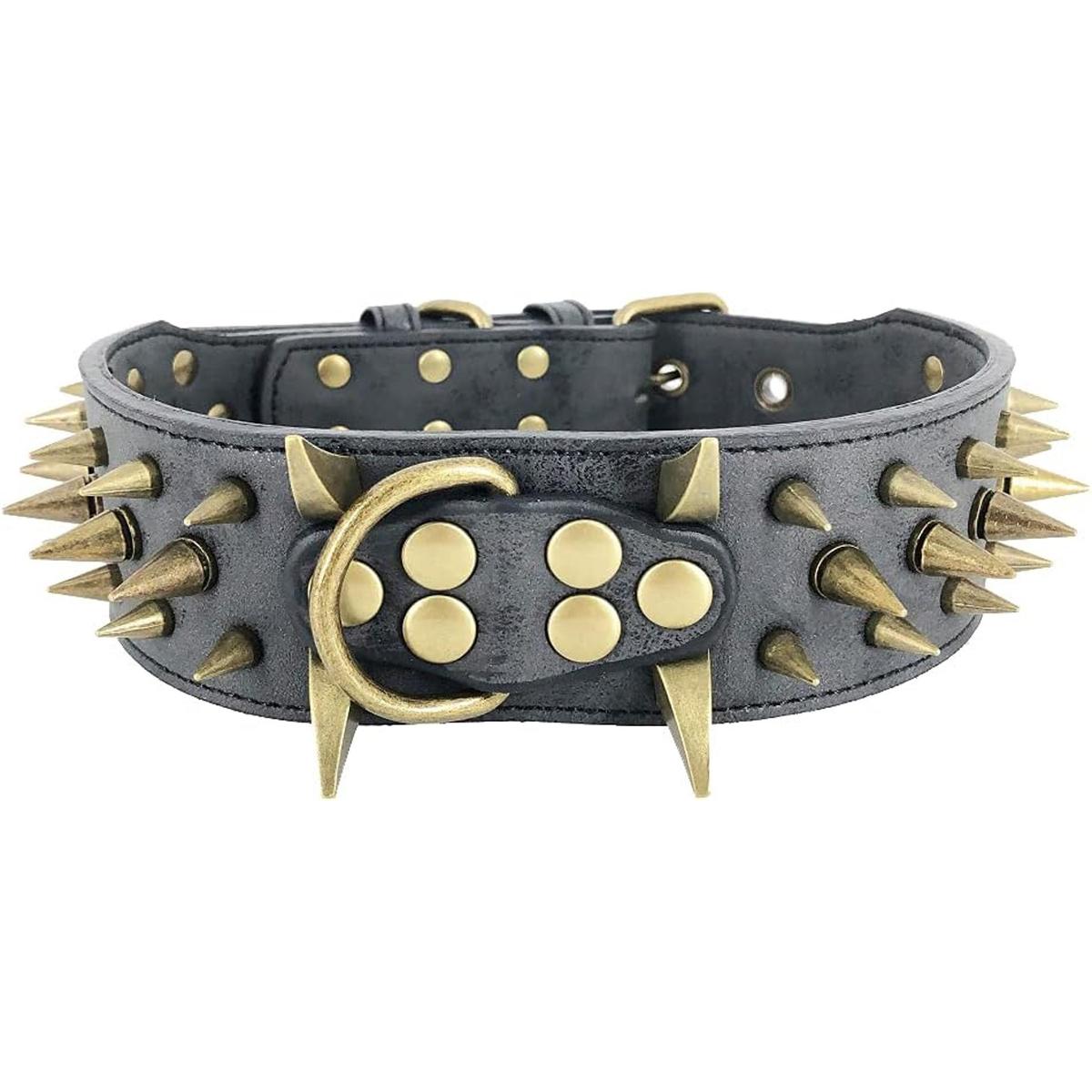 The Mighty Collar grande con tachuelas para perro