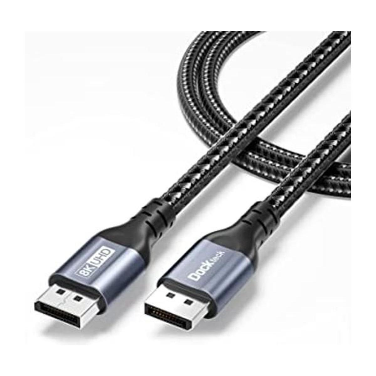 Cable DisplayPort 8K de 1.4 6 pies2 M DP a DP UHD de