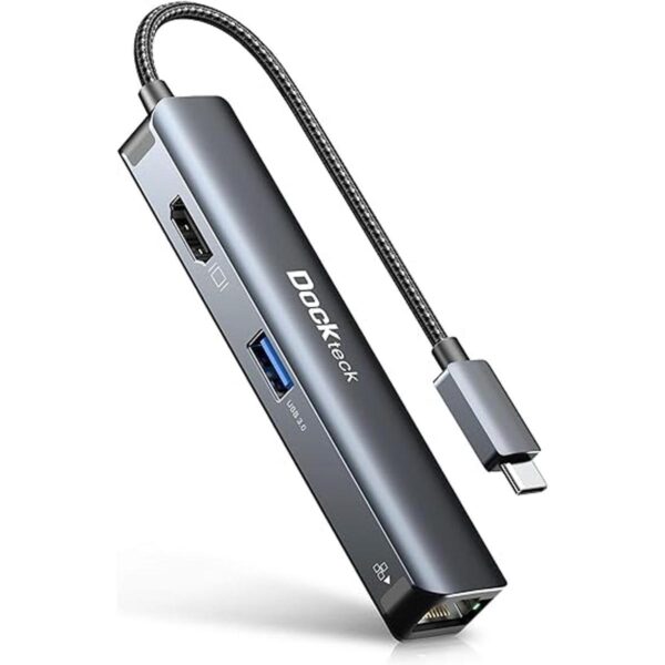 Dockteck Hub USB C Ethernet adaptador multipuerto USBC 5_1