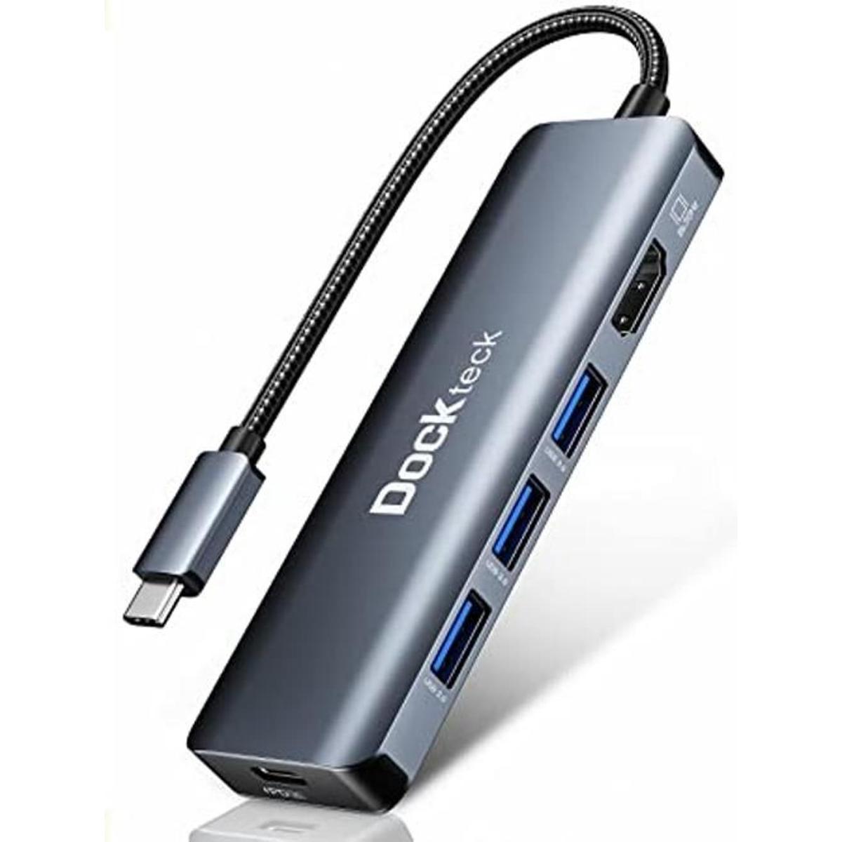 HUB USB C 8K adaptador multipuerto USBC 5 en 1 Dockteck
