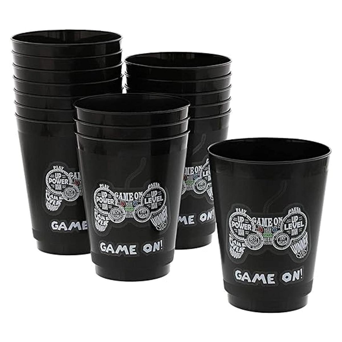 Tazas de fiesta de videojuegos para cumpleaños de niños