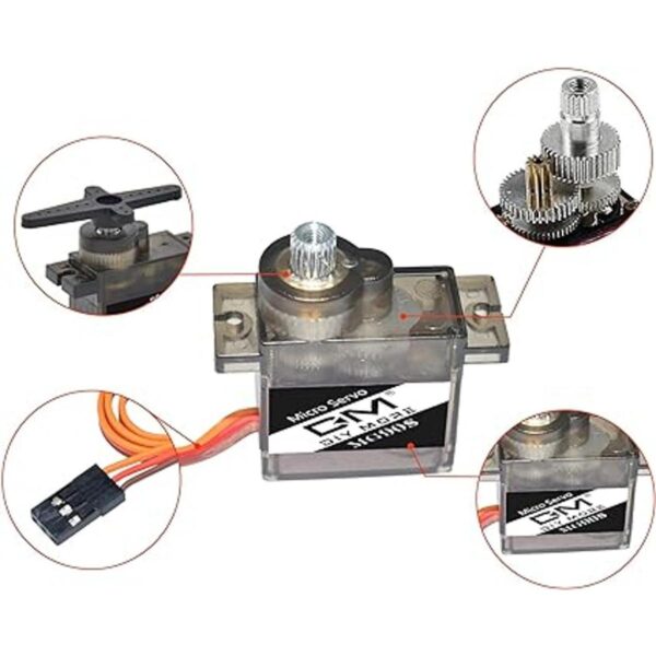 4 unids MG90S 0.32 oz Metal Gear Digital Micro Servos para_2