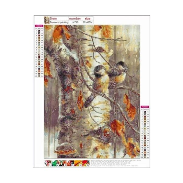 LVIITIS DIY 5D Diamond Painting Arts Sparrow Bird Kits