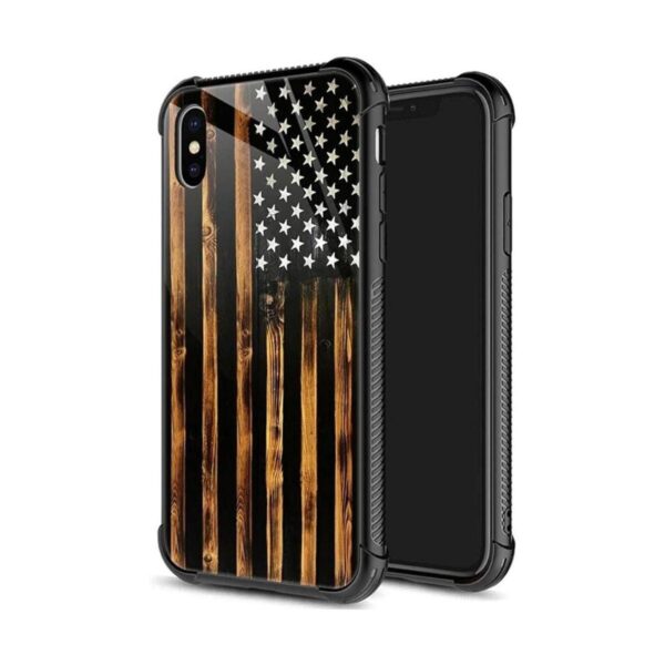 Funda para iPhone Xs Max funda clásica de grano de madera_1
