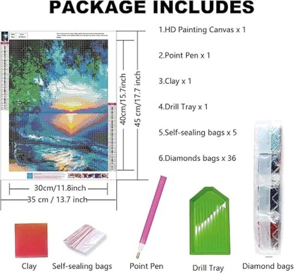 Kits de pintura de diamantes de playa para adultos