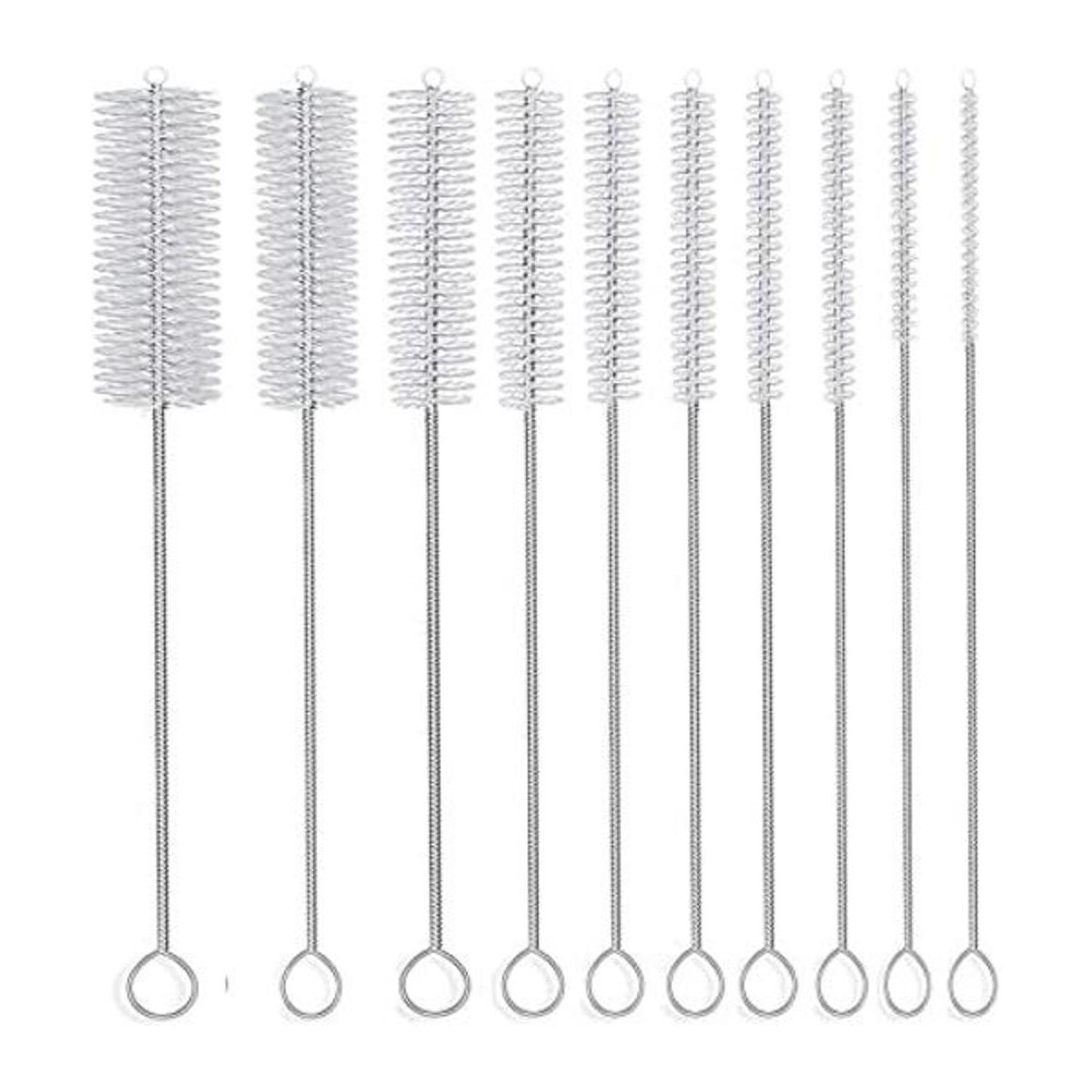 Juego de 10 cepillos largos de nailon para tubos de 8ihch