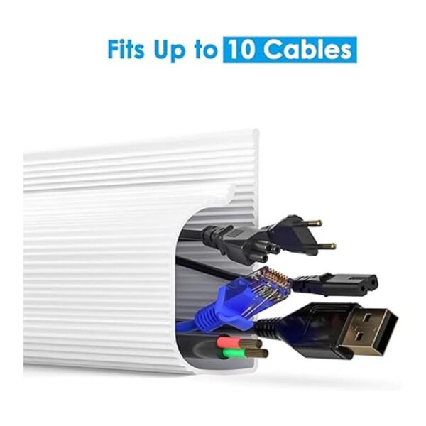 Management de cables color blanco canal en J blanco_3