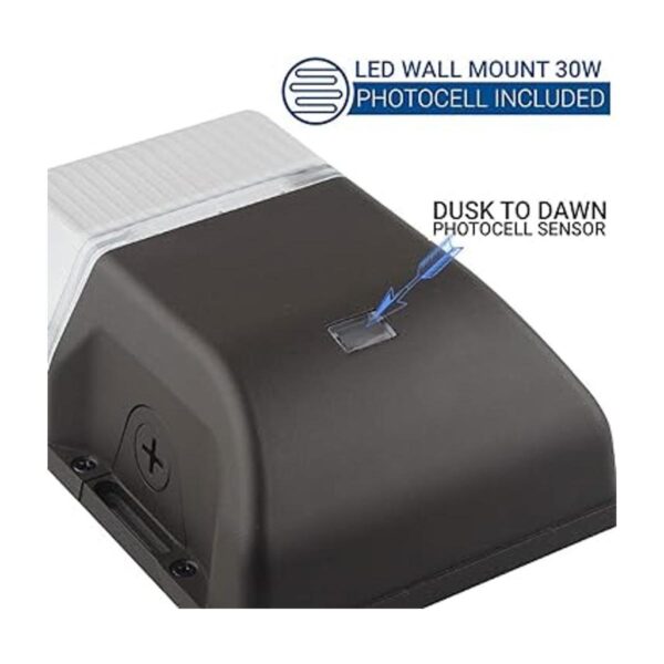 Dephen 30 W LED pared PackPhotocell Dusk to Dawn