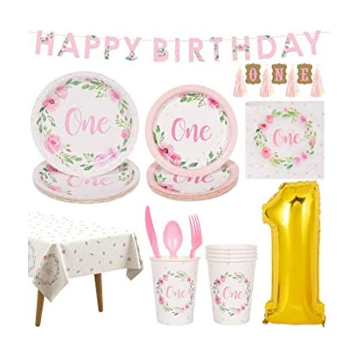 DECORLIFE Suministros para fiesta de primer cumpleaños que
